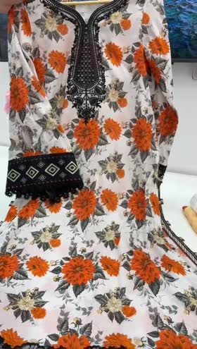 Rs 9950 Aneelas Stitched Print Emb Lawn With Chiffon Duppata 3pc [PR-05] [Dispatch Date 15th July]