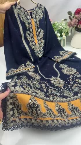 Aneelas Karandi Emb 3pc Print Shawl [KR-26-18] [Dispatch Time 2 Months]