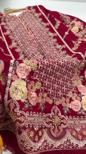 Rs 16500 Aneelas Stitched Luxury Lawn Emb 3pc Chiffon Duppata [LUX-26-50-B] [Dispatch Time 2.5 Months]