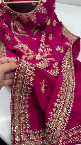 Aneelas Stitched Korean Raw Silk Ada Work Emb 3pc Organza Duppata [FC-45] [Dispatch Time 3 Months]