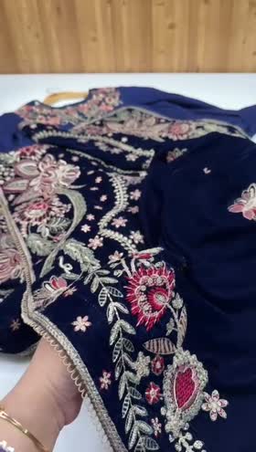 Rs 21500 Aneelas Stitched Velvet Emb Shawl Raw Silk Emb Shirt Trouser 3pc [VT-02] [Dispatch Time 3 Months]