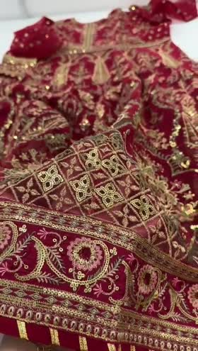 Rs 19500 Aneelas Heavy Emb Wedding Stitched 4 piece net maxi [Minor Flaw] ~ [Chest 23] [Length 46] XLARGE