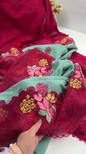 Rs 16500 Aneelas Stitched Luxury Lawn Emb 3pc Manar Duppata [LUX-26-79] [Dispatch Time 2 Months]