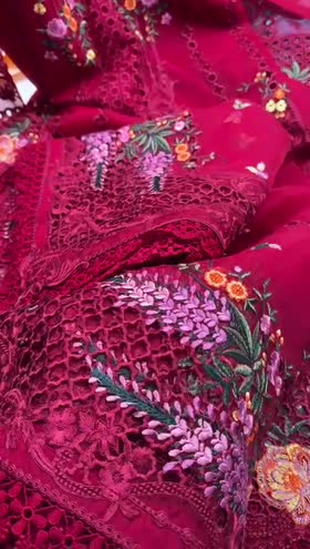 Rs 19000 Aneelas Stitched Party Wear Organza Emb 4pc [OR-05] [Dispatch Time 2 Month]