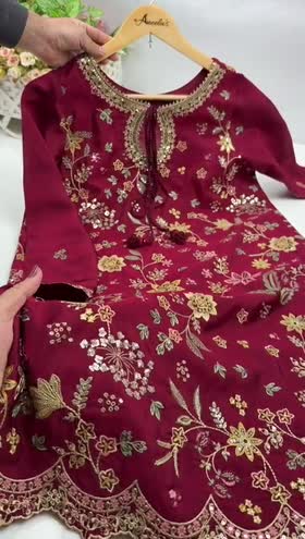 Rs 23500 Aneelas Stitched Shisha Silk Emb chiffon Emb Duppata 3Pc [FC-15] [Dispatch Time 2 Month]