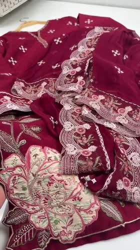 Rs 14000 Aneelas Stitched Lawn Jacquard Emb Shirt Plain Trouser Emb Chiffon Duppata 3pc [LUX-26-112] [Dispatch Time 2.5 Months]