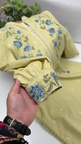 Rs 8500 Aneelas Stitched Emb Lawn Shirt Trouser 2pc [LUX-26-91] [Dispatch Time 2 Months]