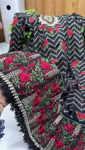 Rs 11500 Aneelas Stitched Khadar Print Emb Print Shawl 3pc [PR-23] [Dispatch Time 2 Months]
