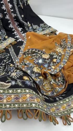 Aneelas Luxury Karandi Emb Pashmina Shawl 3pc [KR-26-03-B] [Dispatch Time 2.5 Months]