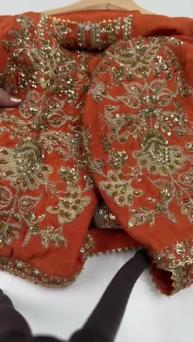 Rs 18500 Aneelas Stitched Raw Silk Shirt Trouser Chiffon Duppata 3pc [RS-01] [Dispatch Time 2 Months]