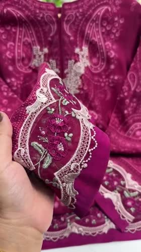 Aneelas Viscose Print Emb 3pc Viscose Duppata [WPR-26-15-A] [Dispatch Time 2 Months]