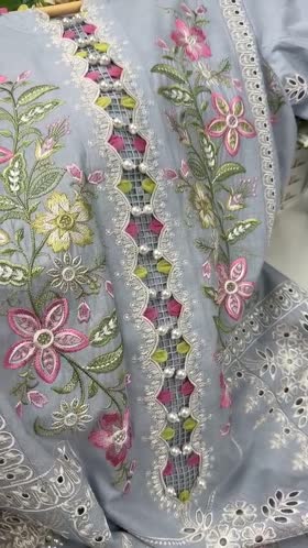 Rs 20000 Aneelas Stitched Luxury Lawn Emb 3pc [LUX-26-66] [Dispatch Time 2 Months]