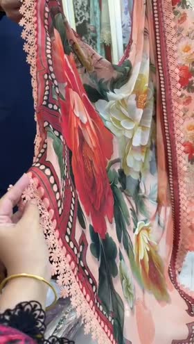 Rs 7000 Aneelas print Emb lawn chiffon Duppata unstitched 3 p. [Dispatch date 24th March]