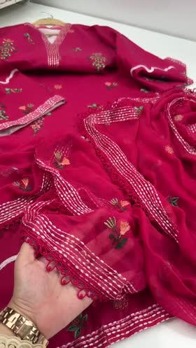 Rs 12000 Aneelas Stitched Lawn Emb 3pc Chiffon Duppata [LUX-26-104] [Dispatch Time 2 Months]