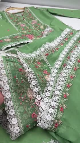 Rs 11500 Aneelas UNstitched Lawn Emb 3pc Emb Chiffon Duppata [LUX-26-111] [Dispatch Time 1 Month]