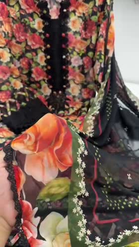Rs 11500 Aneelas Stitched Print Emb Lawn Print Chiffon Duppata 3pc [PR-13] [Dispatch time 2 Months]