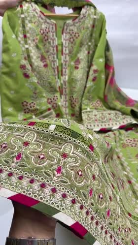 Rs 18500 Aneelas Stitched Luxury Lawn Emb 3pc Silk Duppata [LUX-26-49-B] [Dispatch Time 2.5 Months]