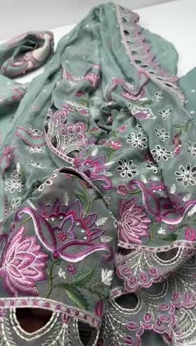 Rs 17500 Aneelas Stitched Lawn Emb 3pc [LUX-26-11] [Dispatch time 2 Months]