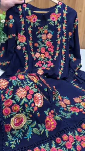 Rs 15000 Aneelas Stitched Winter Peach Wool Emb 3pc [PL-02] [Dispatch Time 2 Months]