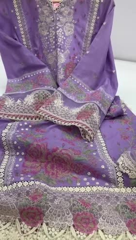Rs 9950 Aneelas Luxury Lawn Stitched Shirt Trouser 2pc [LUX-18] [Dispatch Time 2 Months] ~ [Chest 23] [Length 49] XLARGE (Shoot Length)