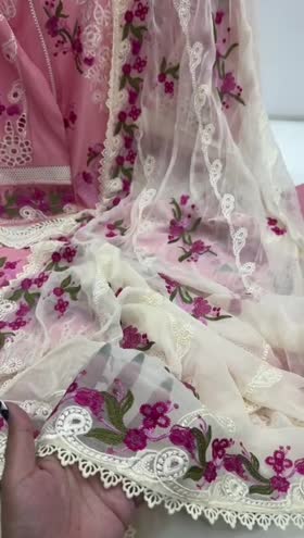 Rs 12500 Aneelas Stitched Lawn Emb Chiffon Emb Duppata 3pc [LUX-11] [Dispatch Time 2 Months]