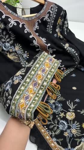 Rs 13500 Aneelas Stitched Luxury Karandi Emb  Shirt Trouser 2pc [KR-26-03] [Dispatch Time 2.5 Months]
