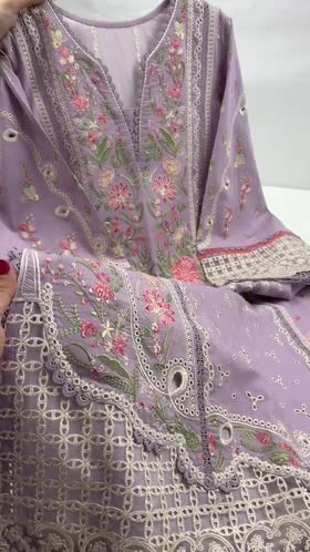Rs 14500 Aneelas Stitched Lawn Emb Shirt Trouser 2pc [LUX-26-63] [Dispatch Time 2 Months]