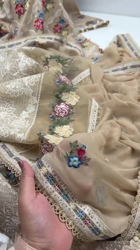 Rs 19500 Aneelas Stitched Luxury Lawn Emb 3pc Chiffon Duppata [LUX-26-72] [Dispatch Time 2 Months]