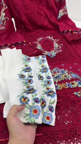 Rs 7000 Aneelas luxury lawn emb unstitched shirt trouser [Dispatch date 28th April ]