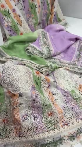 Rs 15500 Aneelas Stitched Print Lawn Emb 3pc [SPR-26-57-A] [Dispatch Time 2 Months]