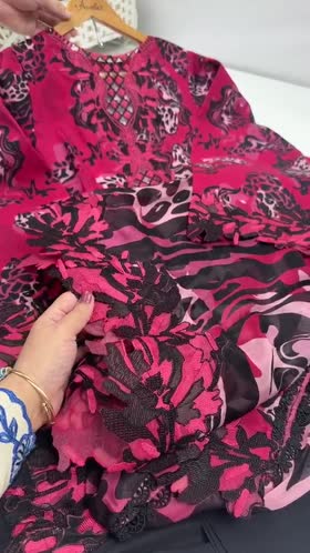Rs 12500 Aneelas Same Stitched Viscose Print Emb 3pc Chiffon Duppata [VC-26-12-B-A] [Dispatch Time 2 Months]