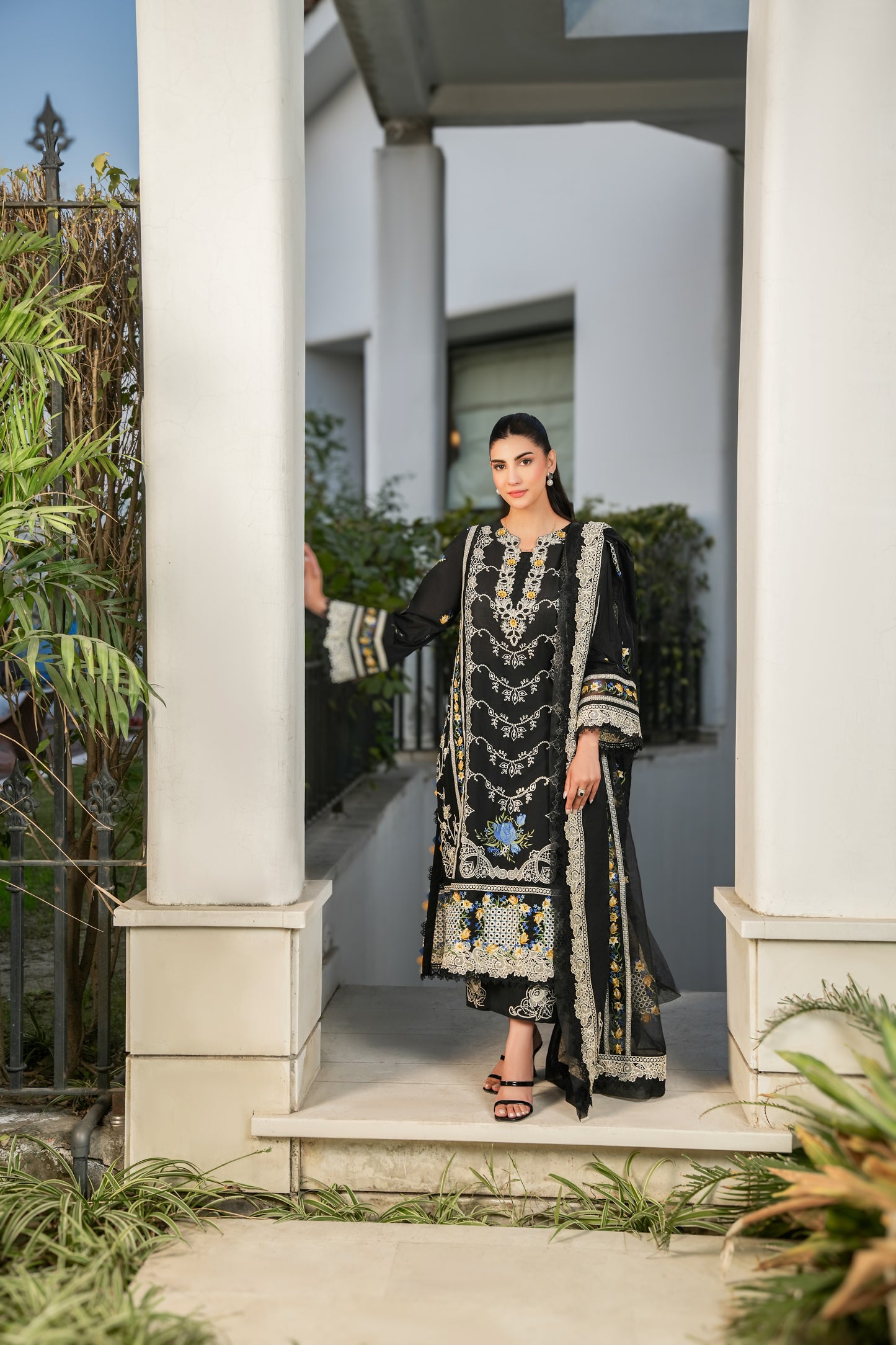 Rs 9950 Aneelas luxury lawn emb stitched shirt trouser [Dispatch date 20th April] ~ [Chest 24] [Length 47] XXLARGE