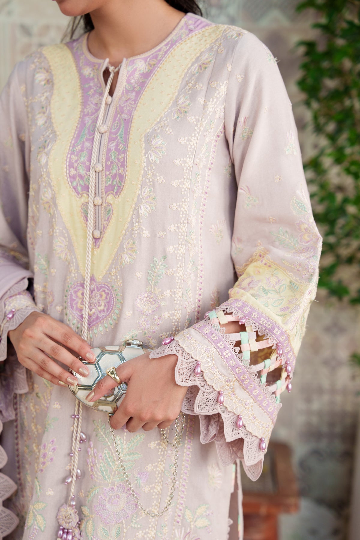Aneelas Luxury Karandi Emb 3pc With Karandi Shawl [KR-26-08] [Dispatch Time 2 Month]
