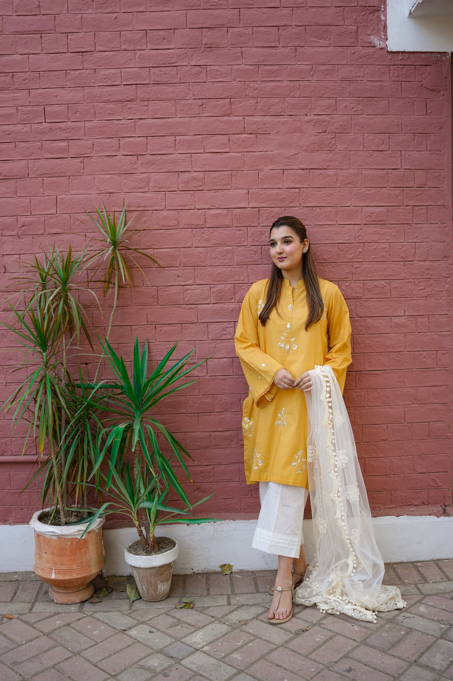 Rs 5000 Aneelas Stitched Lawn Emb 2pc [SL-01] [Dispatch time 2 Months]