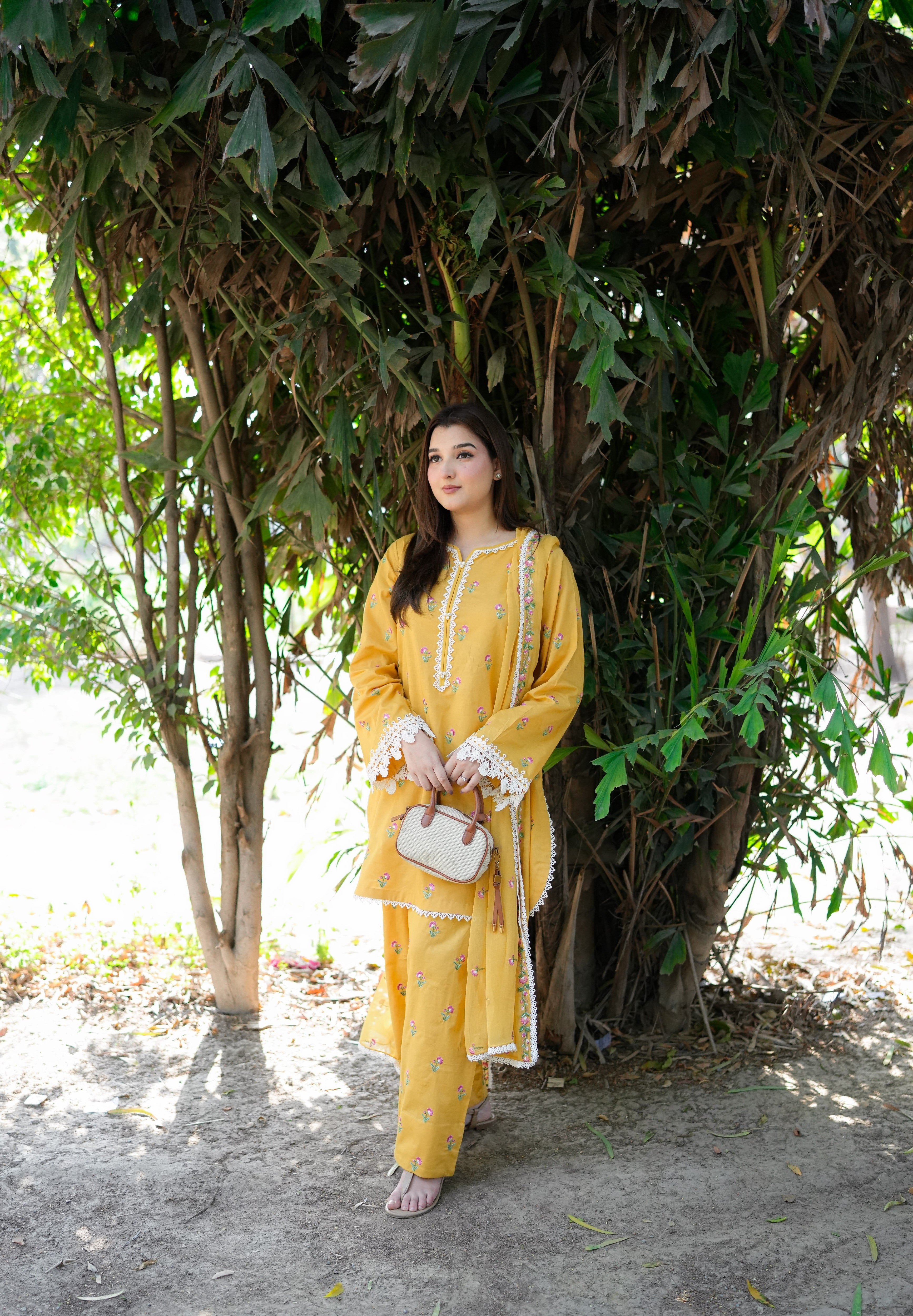 Rs 7500 Aneelas Stiched  Lawn Emb Shirt Trouser [SL-03] [Dispatch Time 2 Month]