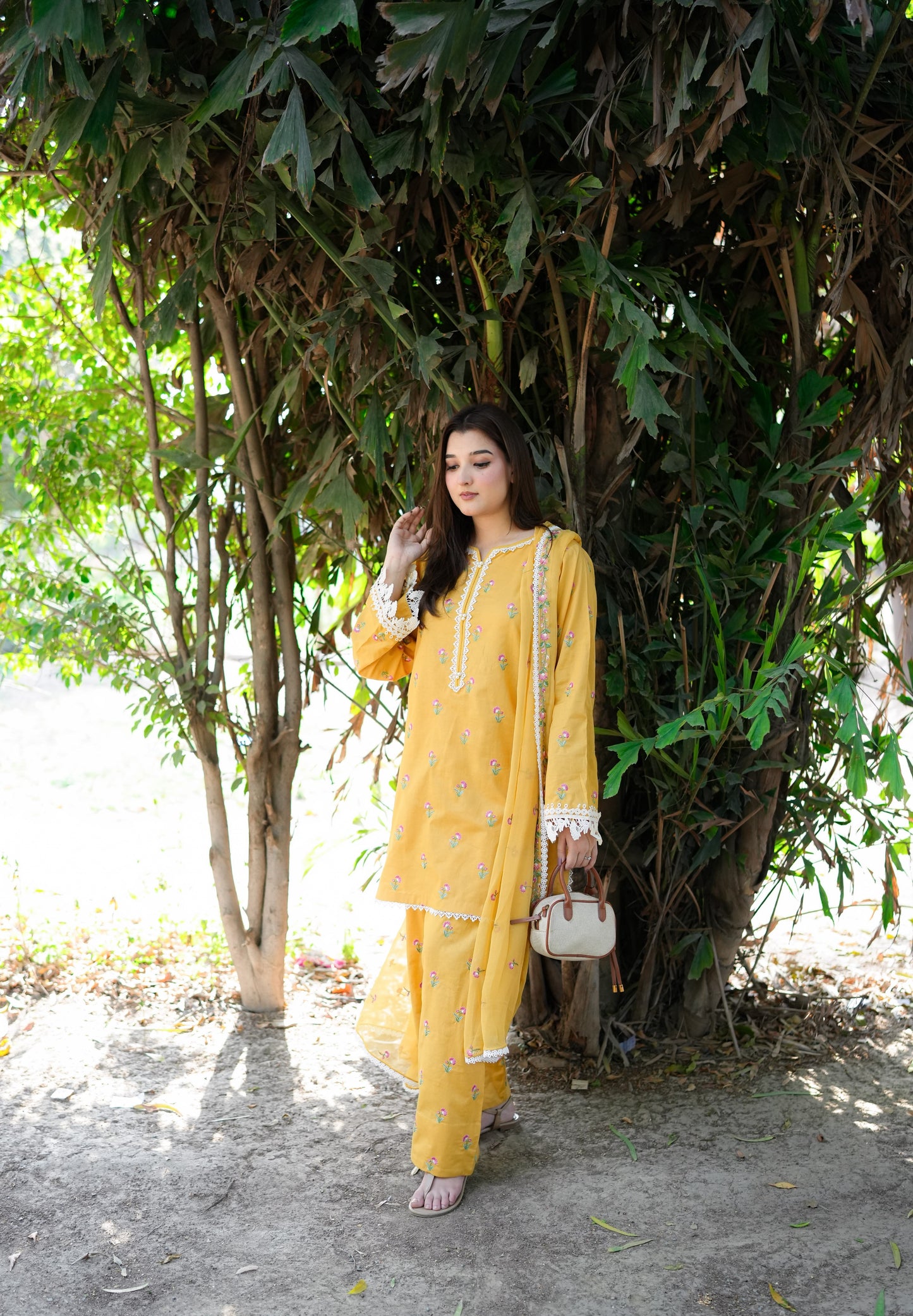 Rs 7500 Aneelas Stiched  Lawn Emb Shirt Trouser [SL-03] [Dispatch Time 2 Month]