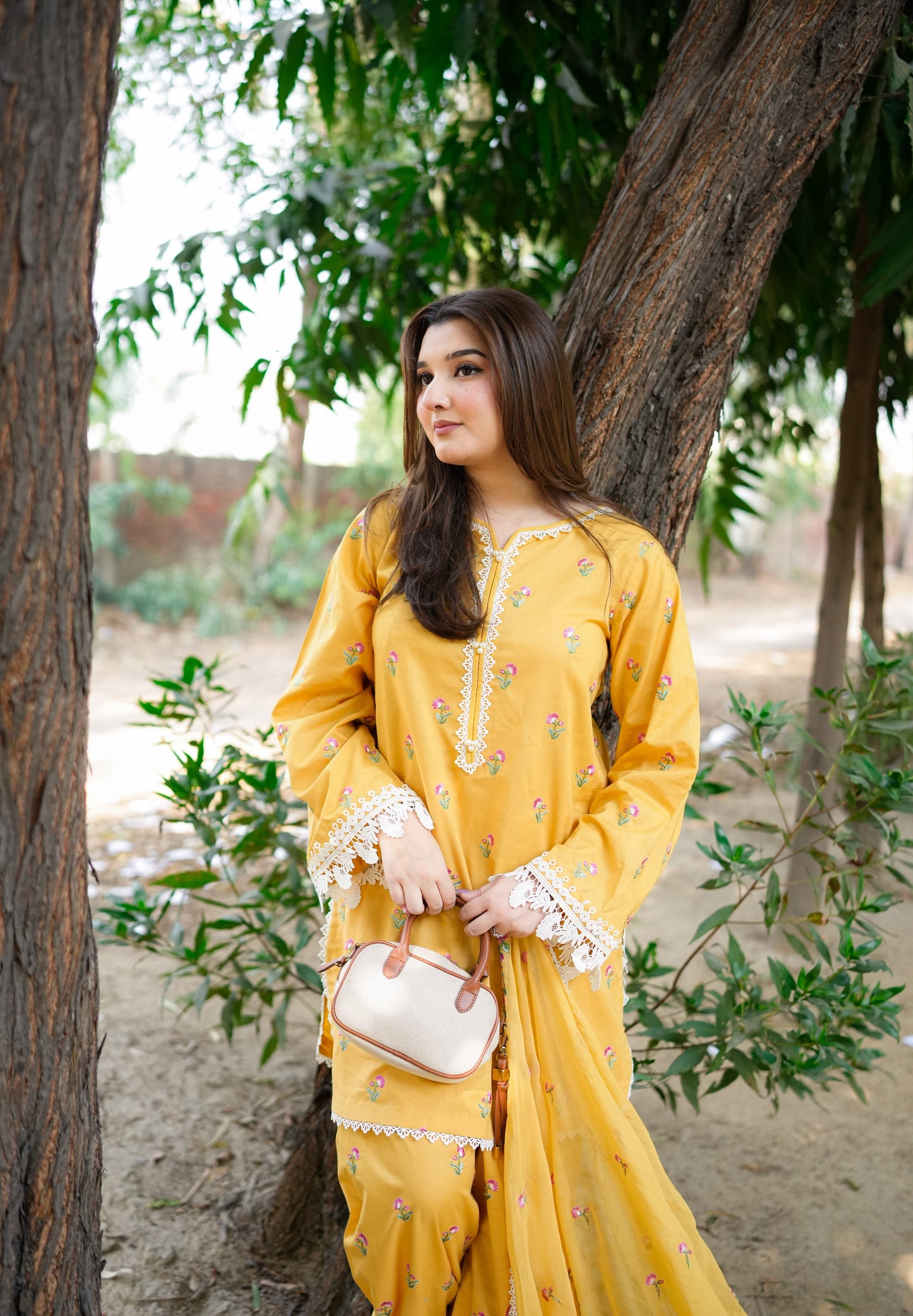 Rs 7500 Aneelas Stiched  Lawn Emb Shirt Trouser [SL-03] [Dispatch Time 2 Month]