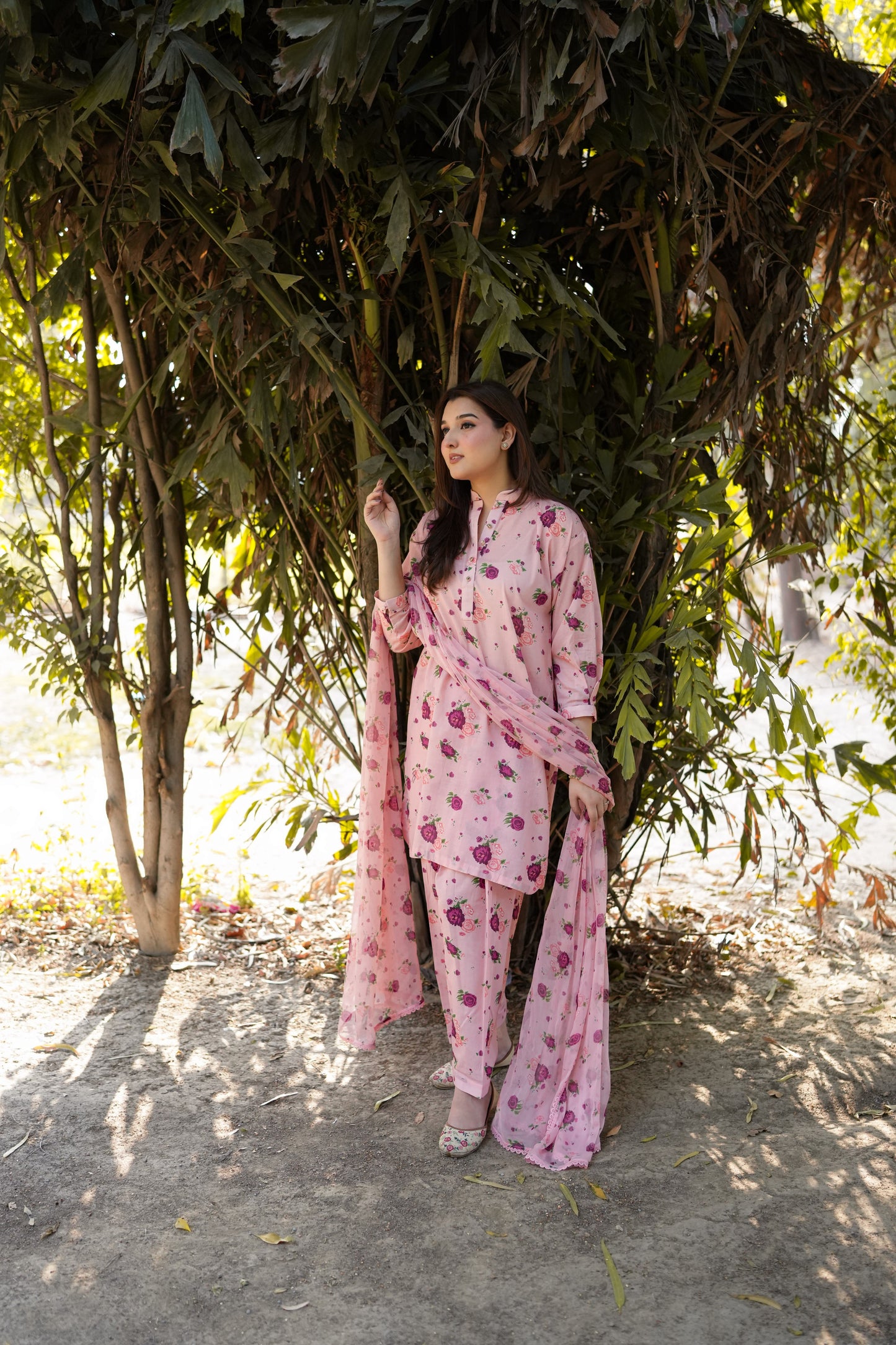 Rs 7800 Aneelas Stitched Lawn Print 3pc Chiffon Duppata [SPR-26-19] [Dispatch Time 2 Months]