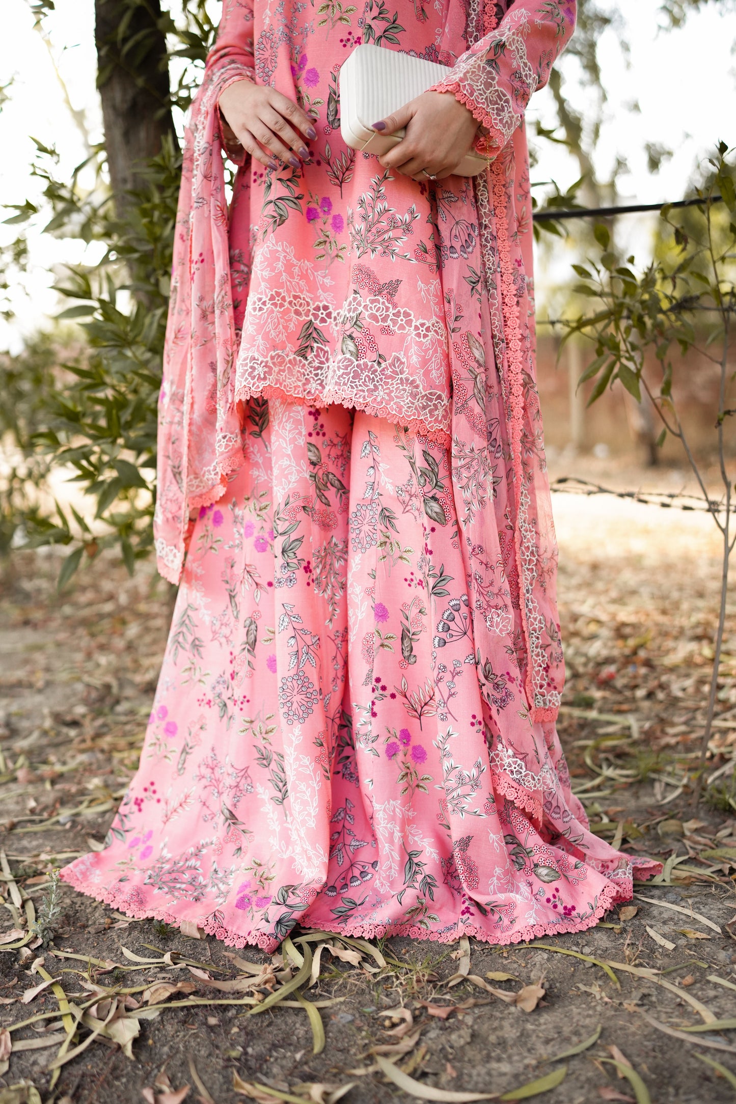 Rs 13500 Aneelas Stiched Emb Printed Lawn Printed Chiffon Duppata 3pc [SPR-26-16] [Dispatch Time 2 month]