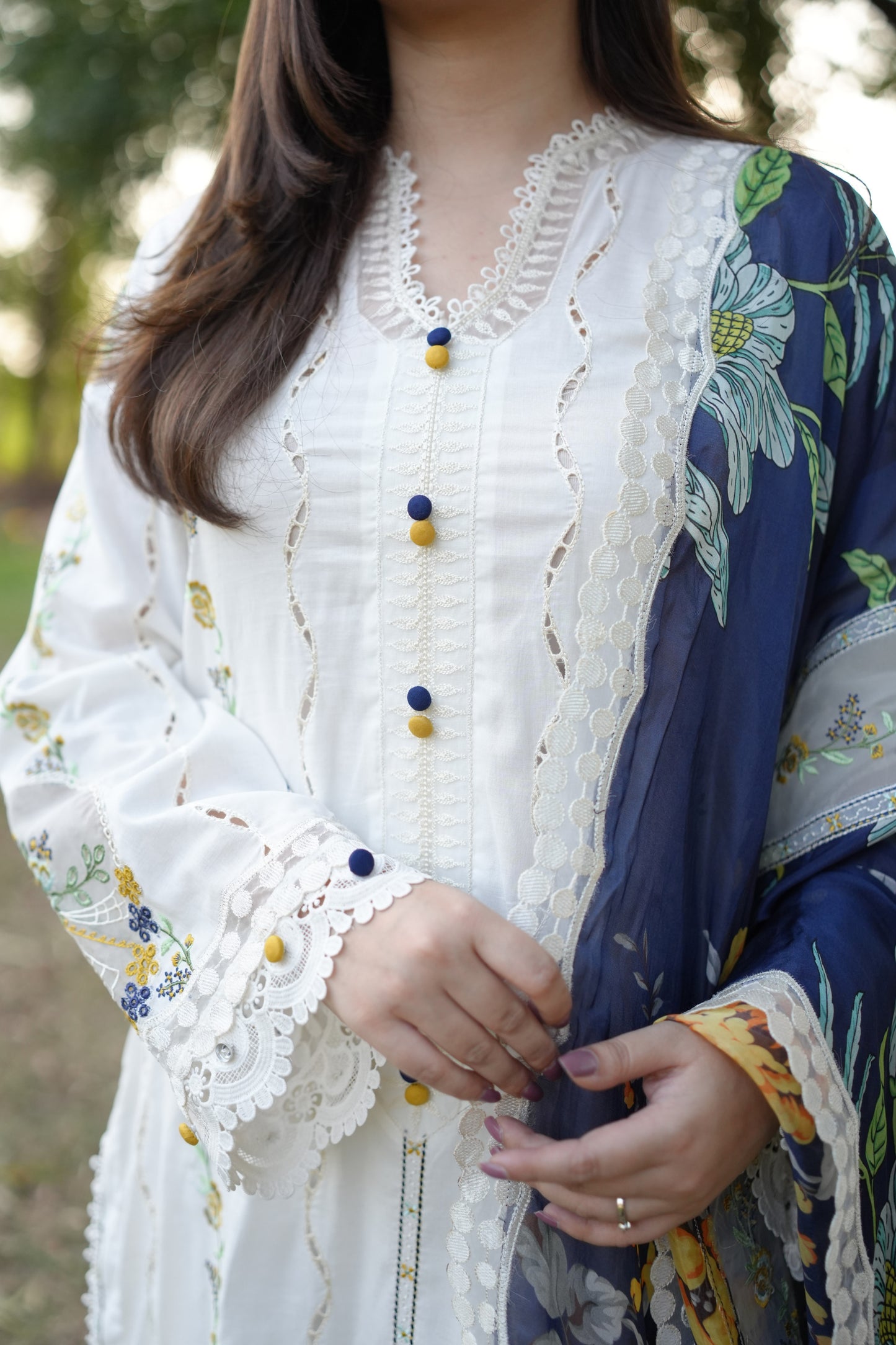 Rs 12500 Aneelas Stitched Lawn Emb 3pc Print ONLY Silk Duppata [LUX-26-56-A] [Dispatch Time 2.5 Months]