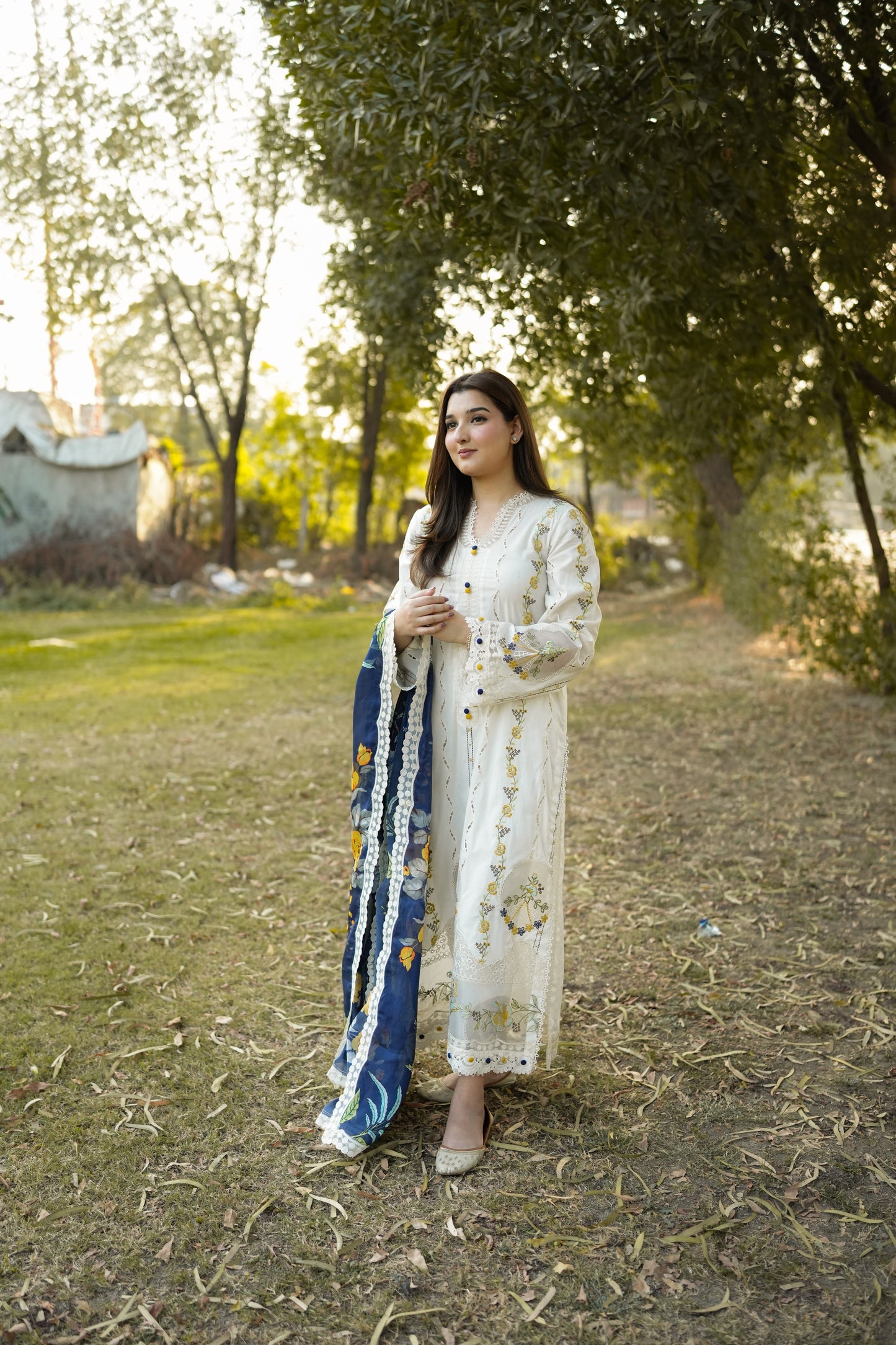 Rs 12500 Aneelas Stitched Lawn Emb 3pc Print ONLY Silk Duppata [LUX-26-56-A] [Dispatch Time 2.5 Months]