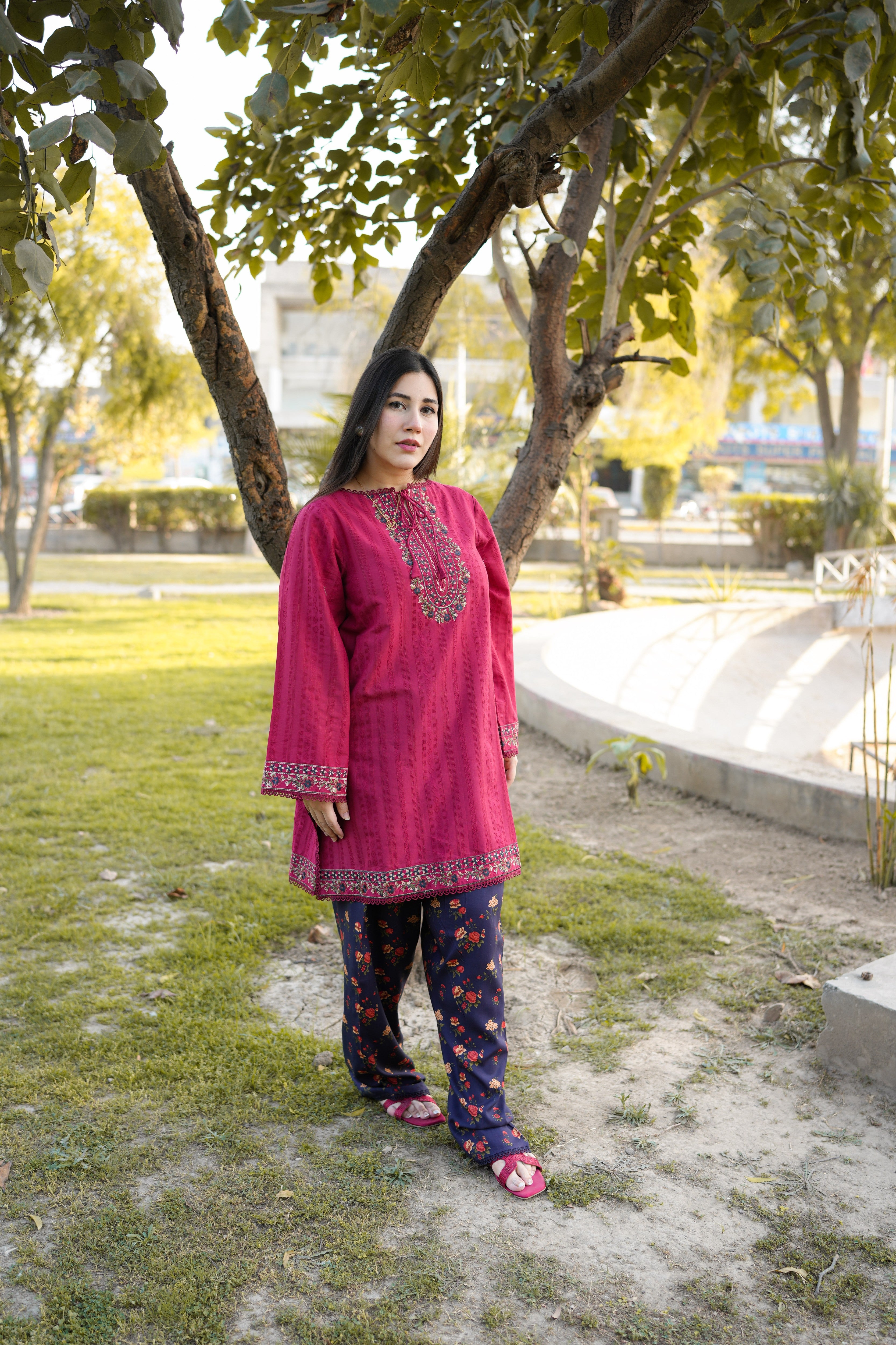 Rs 6500 Aneelas Stitched Lawn Jacquard Emb 2pc [LUX-26-22] [Dispatch Time 2.5 Months]