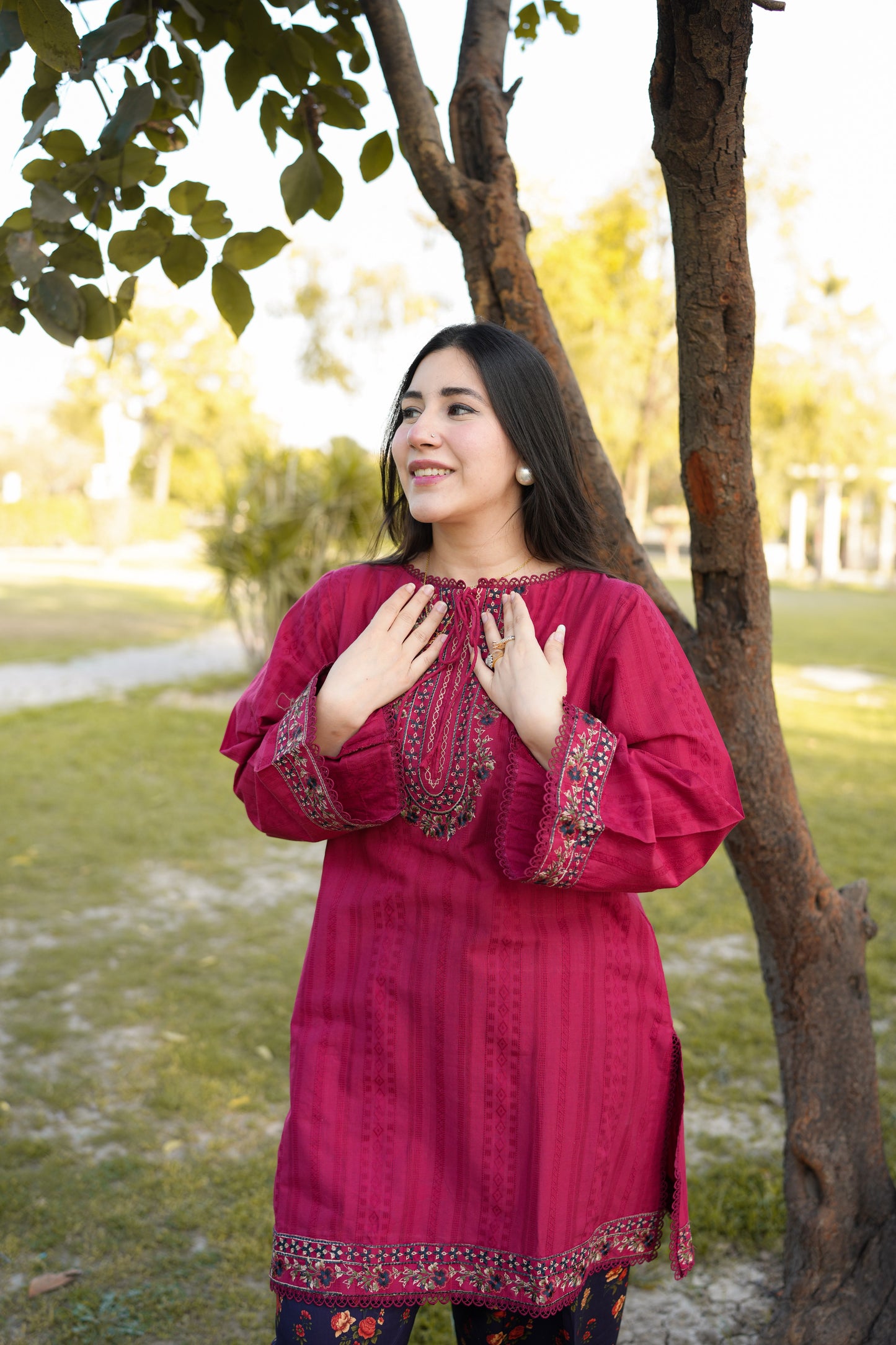 Rs 6500 Aneelas Stitched Lawn Jacquard Emb 2pc [LUX-26-22] [Dispatch Time 2.5 Months]