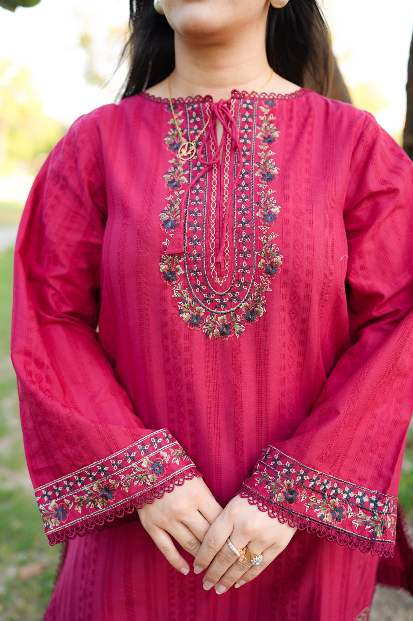 Rs 6500 Aneelas Stitched Lawn Jacquard Emb 2pc [LUX-26-22] [Dispatch Time 2.5 Months]