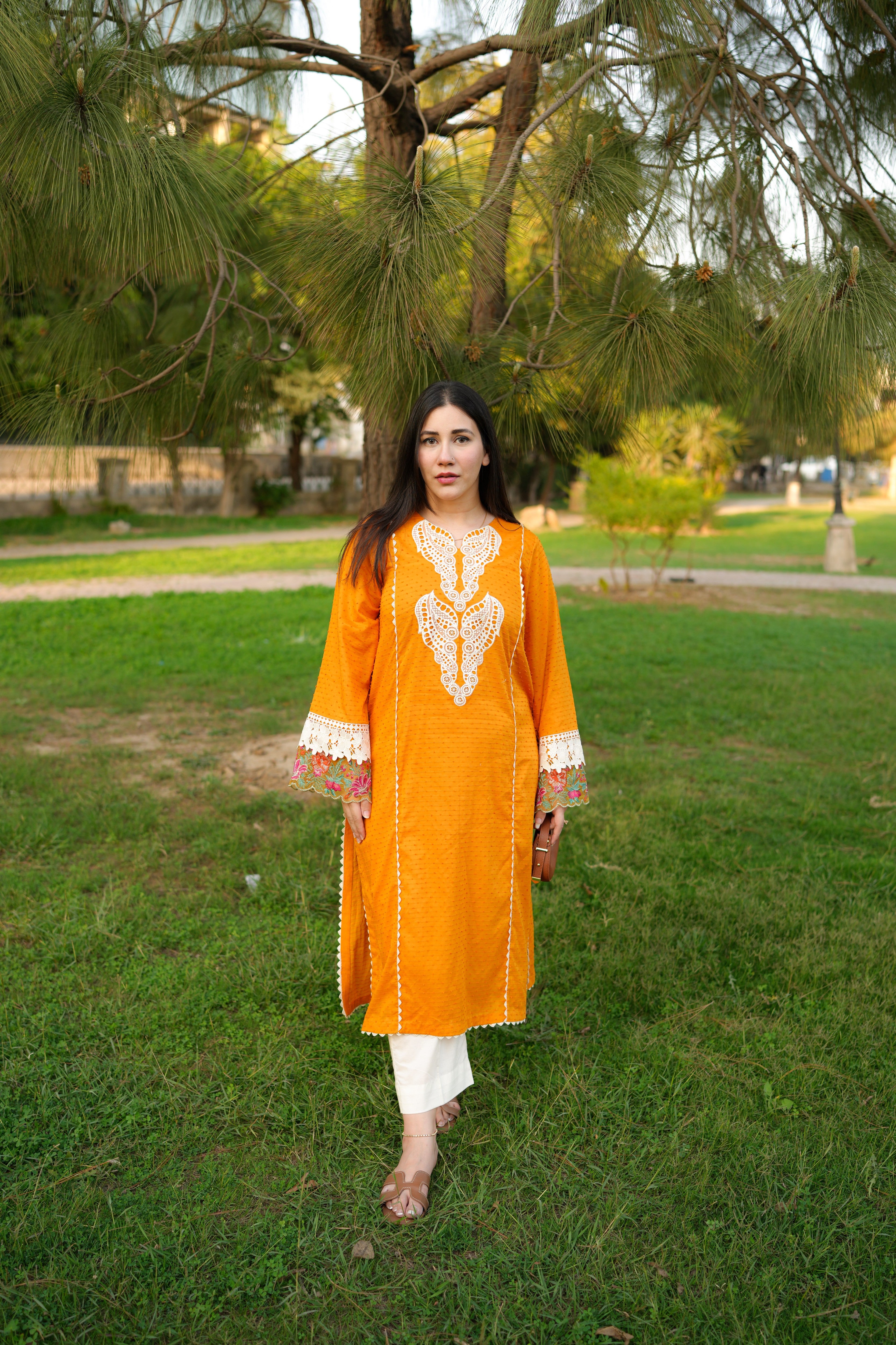 Rs 7500 Aneelas Stitched Lawn Emb 2pc [SL-07] [Dispatch Time 2.5 Months]