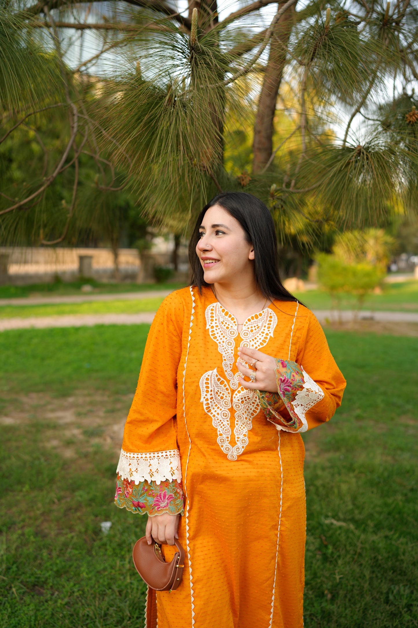 Rs 7500 Aneelas Stitched Lawn Emb 2pc [SL-07] [Dispatch Time 2.5 Months]