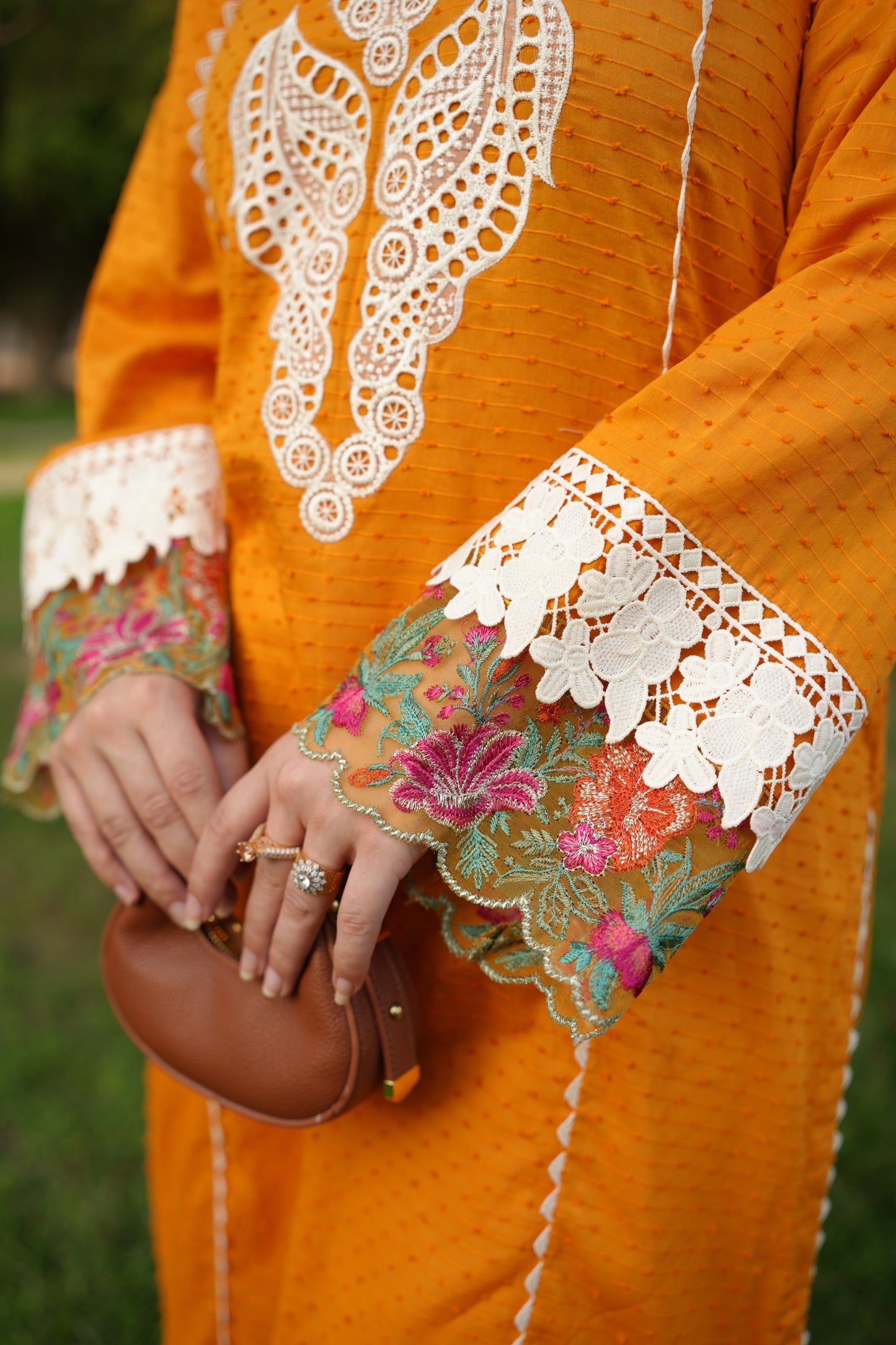 Rs 7500 Aneelas Stitched Lawn Emb 2pc [SL-07] [Dispatch Time 2.5 Months]