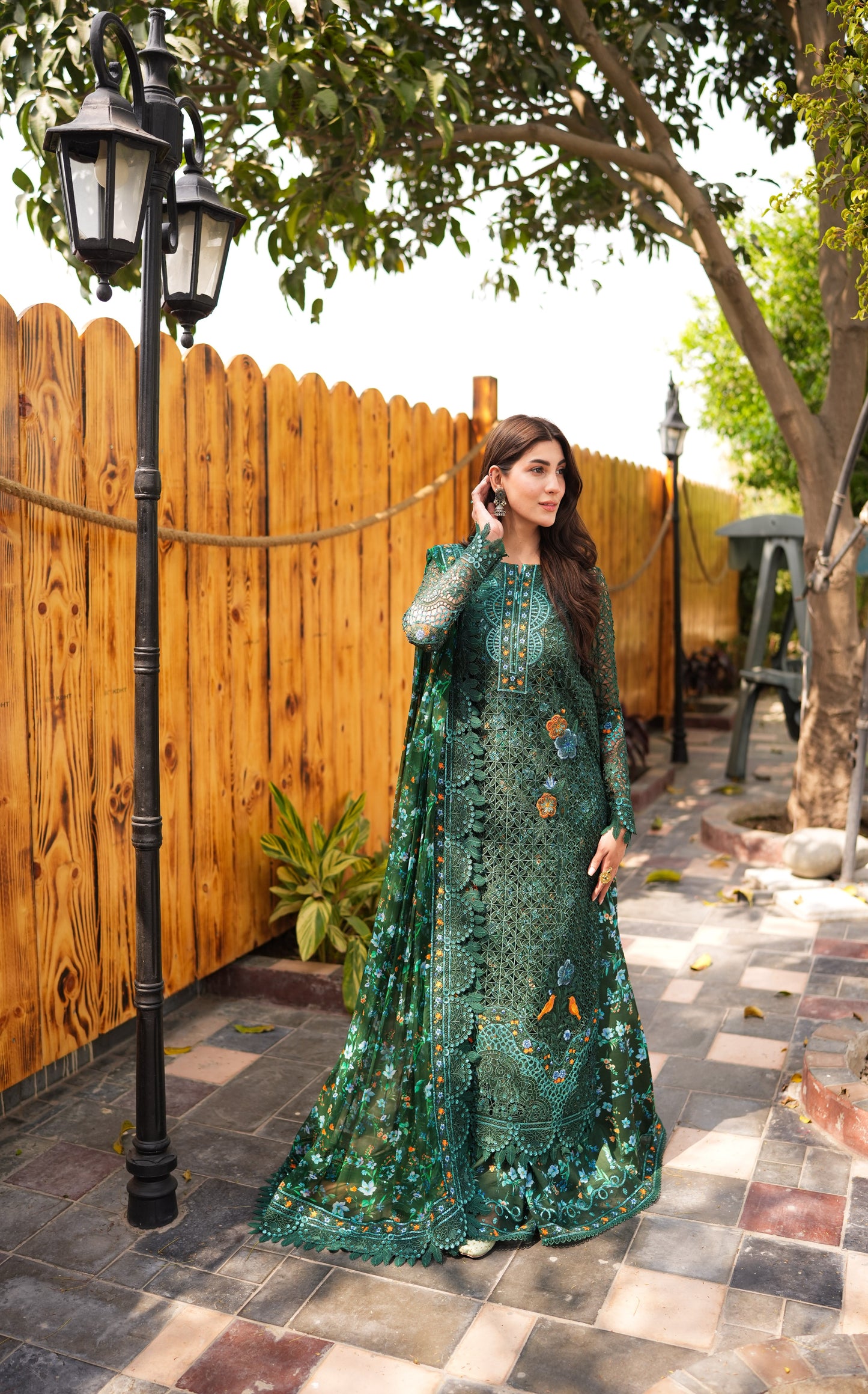 Rs 25000 Aneelas Stitched Luxury Organza Emb 4pc [LUX-OR-02-A] [EAD] [Dispatch Time 1.5 Months]