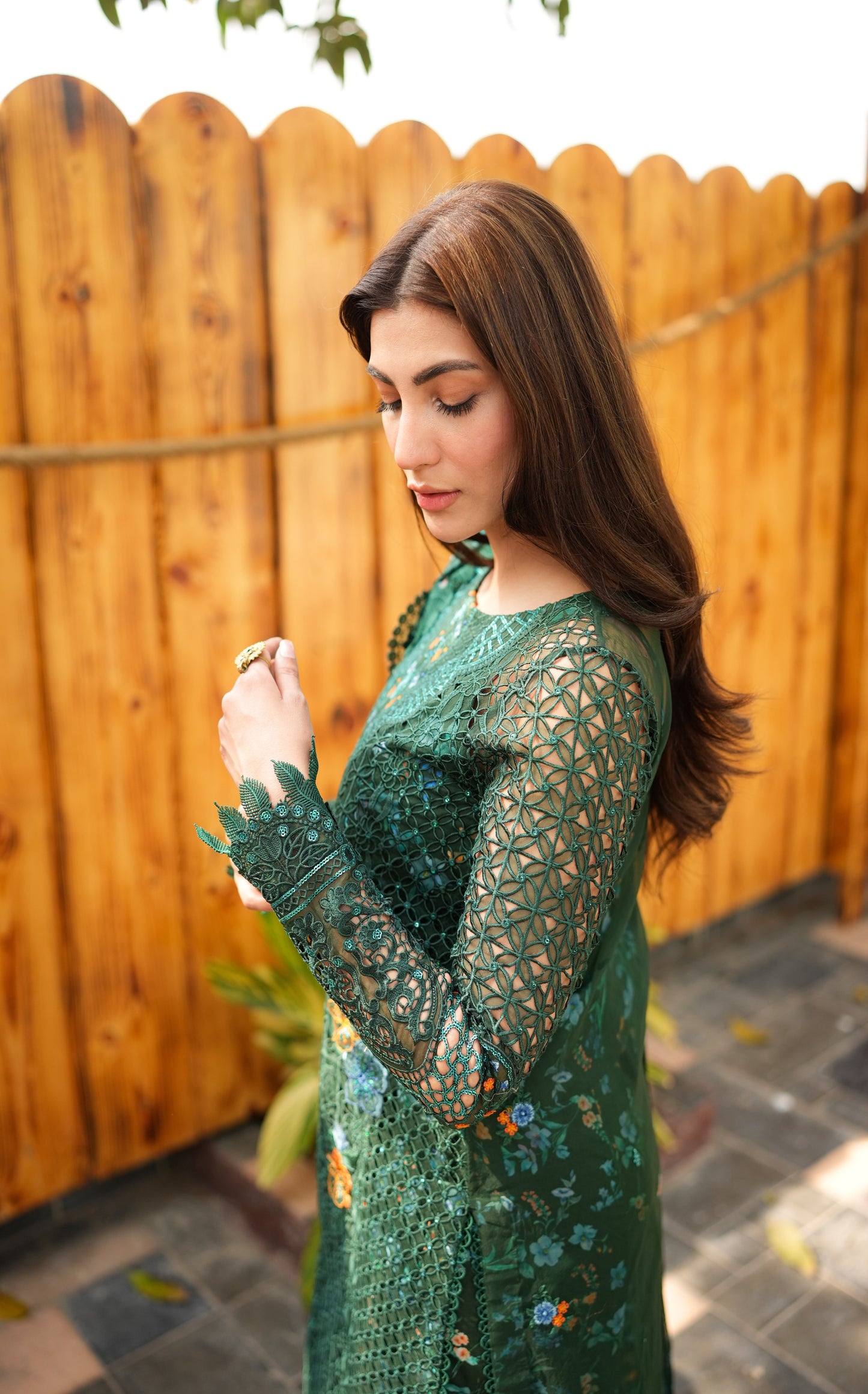 Rs 25000 Aneelas Stitched Luxury Organza Emb 4pc [LUX-OR-02-A] [EAD] [Dispatch Time 1.5 Months]