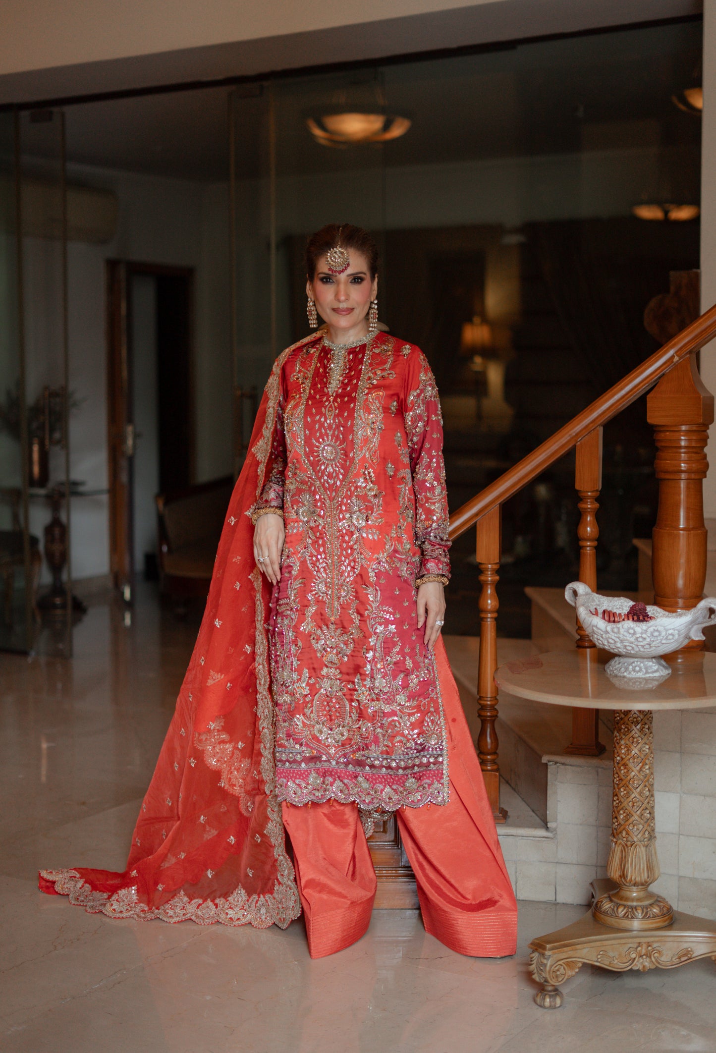 Aneelas Bridal Stitched Silk Ada Work 3pc [BR-11] [Dispatch Time 2 Months]